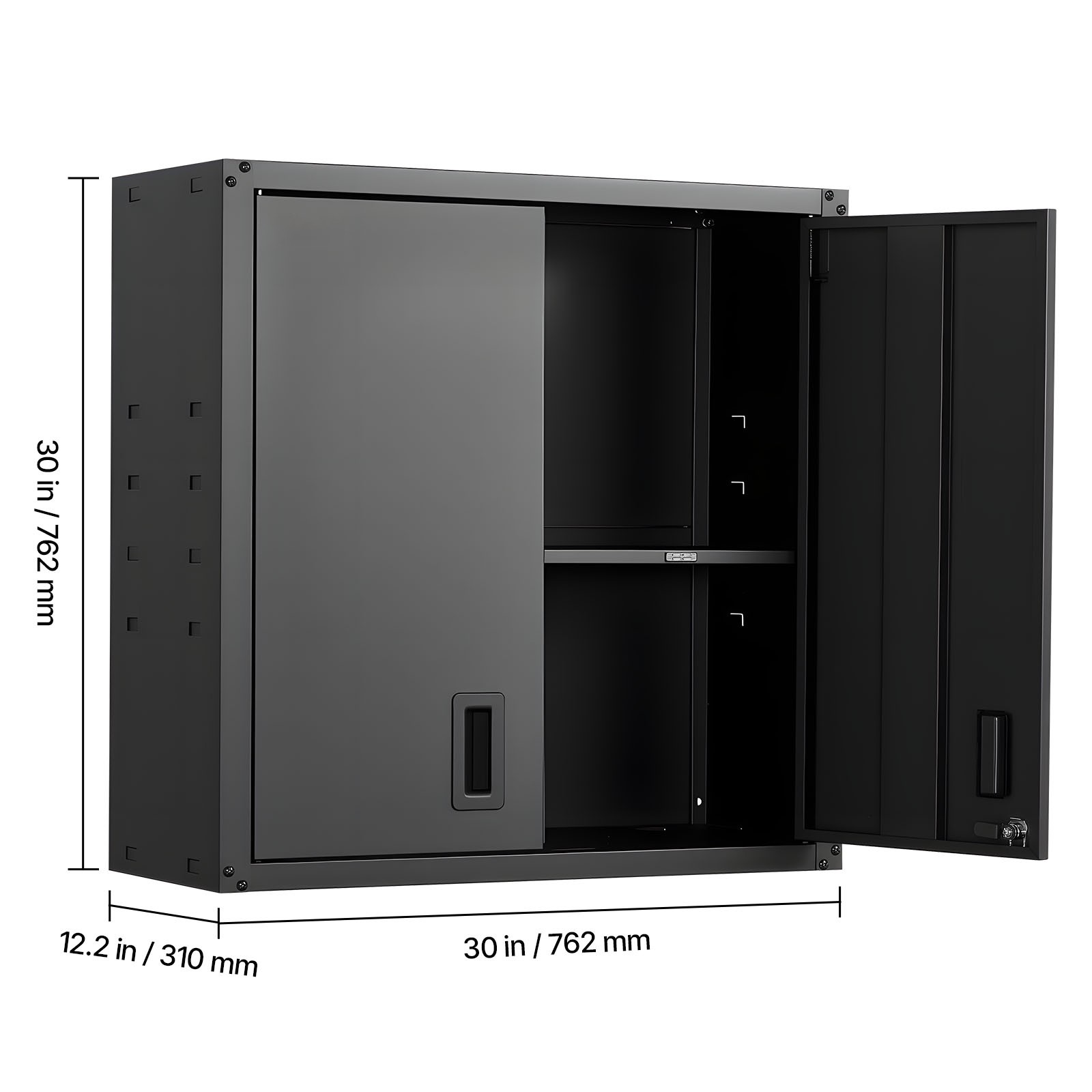 Uimoso 30-Inch Wall-Mounted Metal Cabinet with Adjustable Shelf