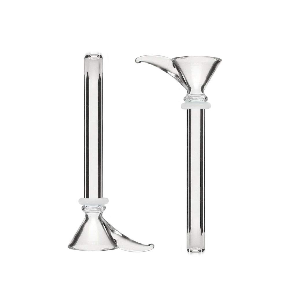 4 Pack 4" Glass Replacement Slide Glass Bowl Adapters Stem Set 14mm