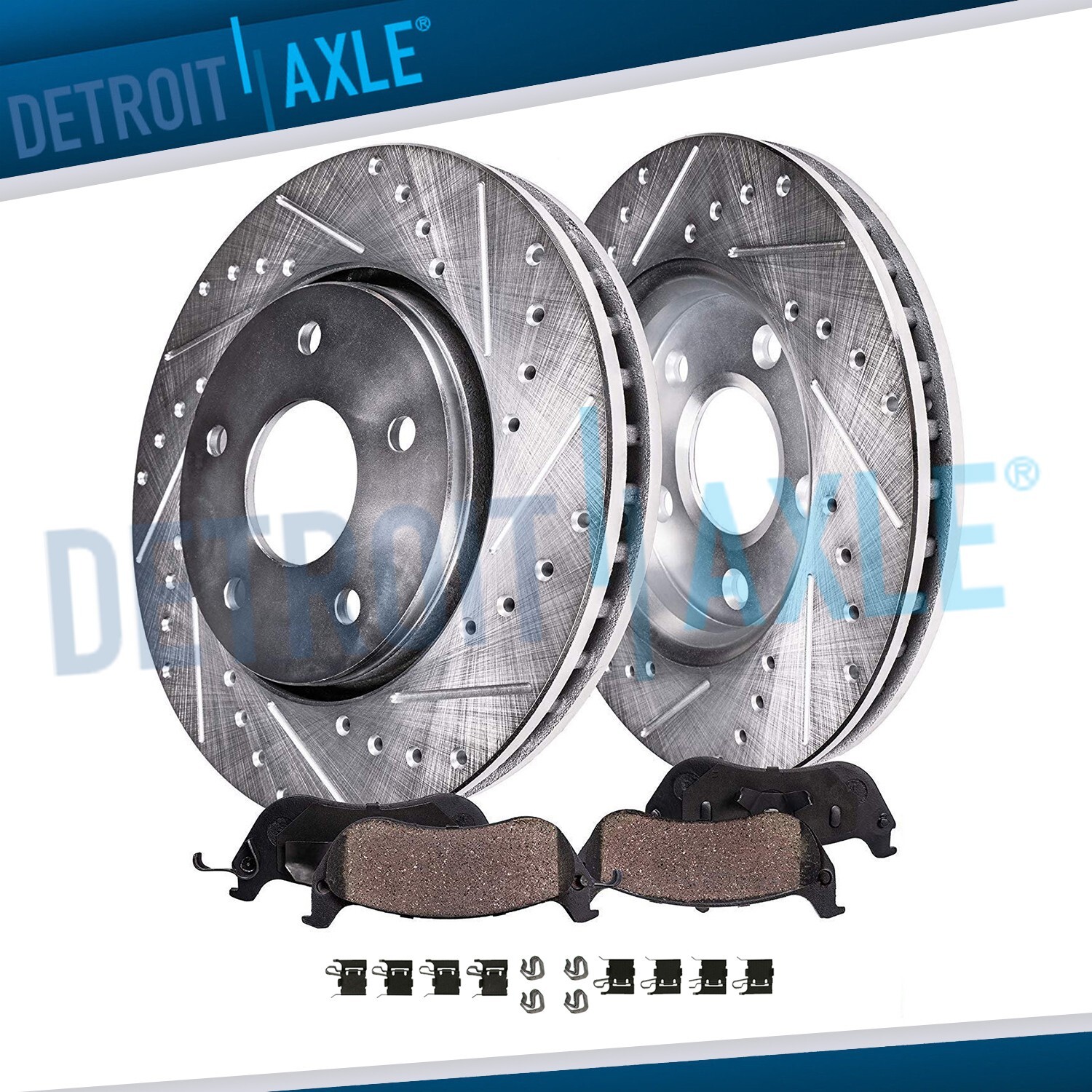 For 2009 - 2019 Toyota Corolla Matrix Vibe xD Front Drilled Rotors Brakes Pads
