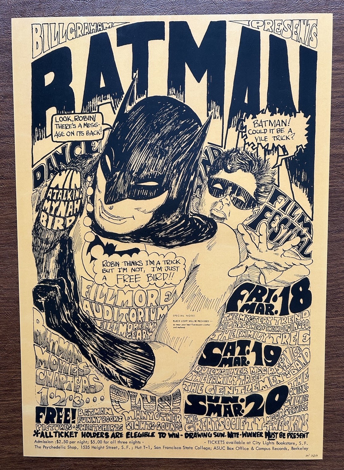 2021-FILLMORE BG-2 POSTER/6TH PRINTING-BIG BROTHER/GREAT SOCIETY/QMS-W. WILSON