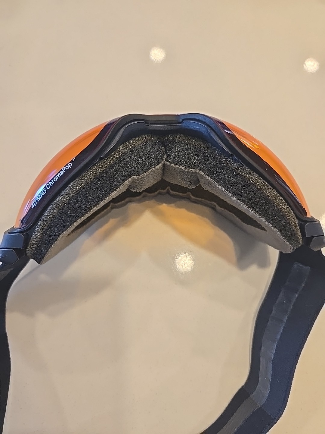 Smith 4D Mag Navy Goggles Chromapop Storm Rose Flash Lens Used Ski