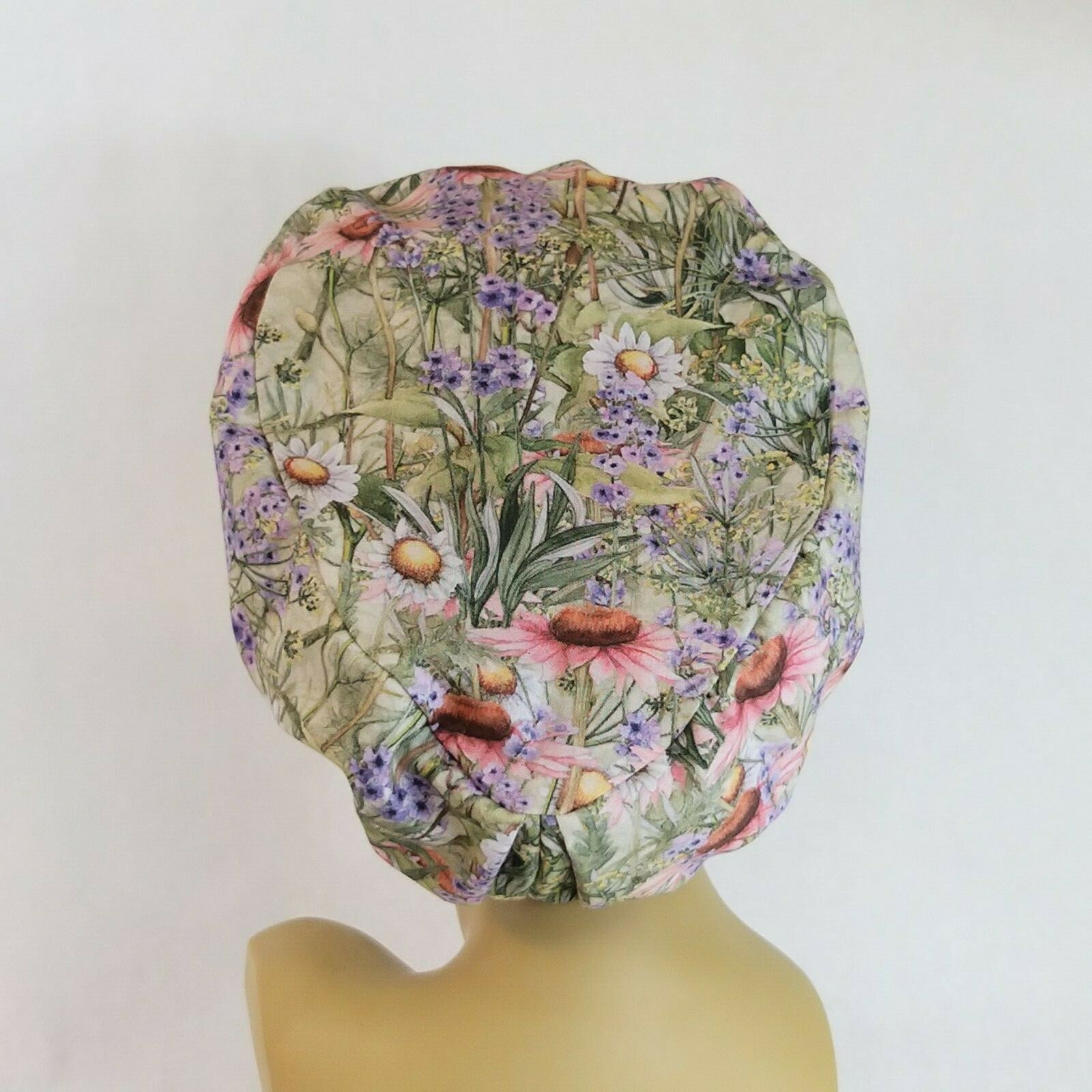 Wild Flowers Women Scrub Hat Surgical Cap Nurses Hat Medical USA Made