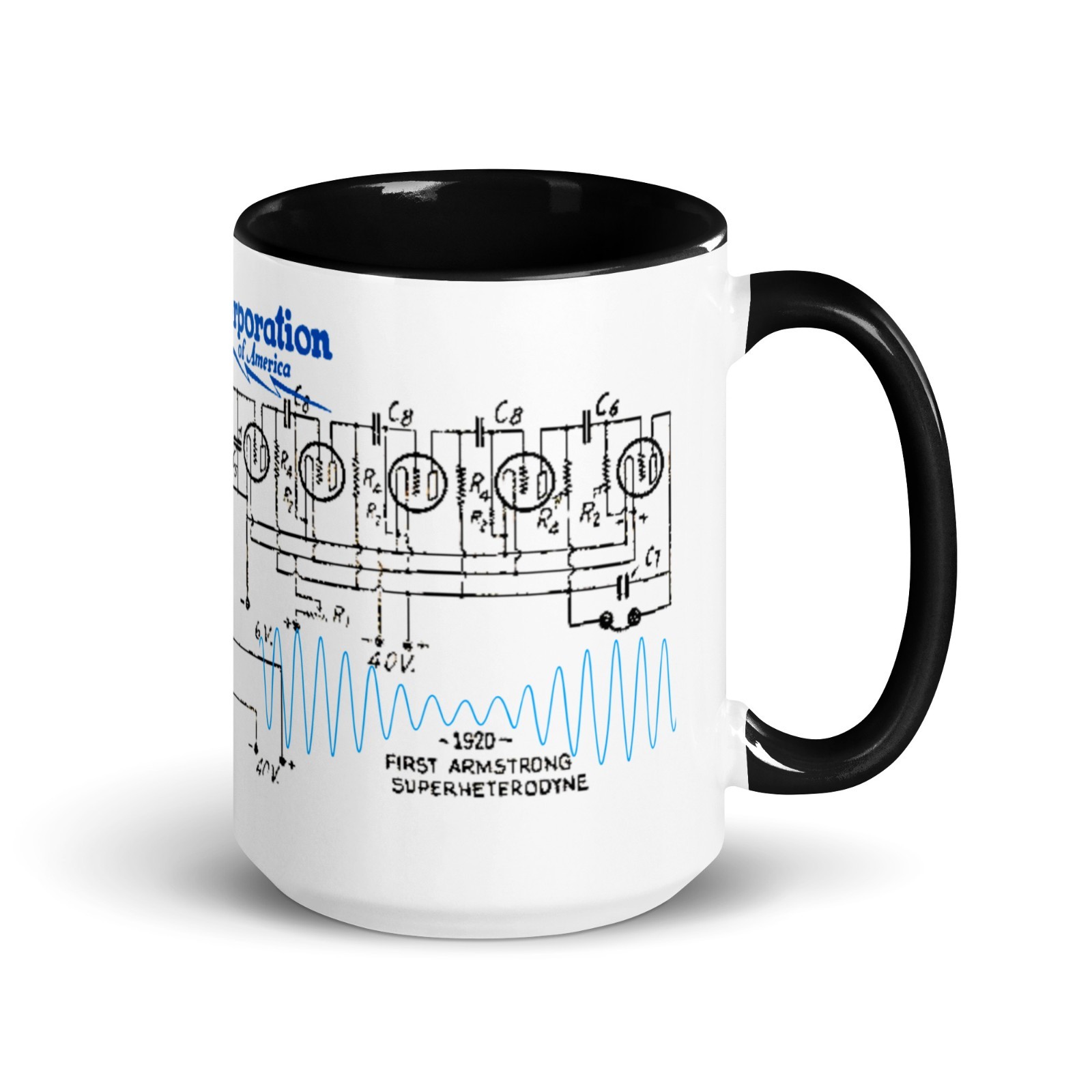 Armstrong Superheterodyne Radio Circuit - Mug 15oz – RCA Tribute Edition