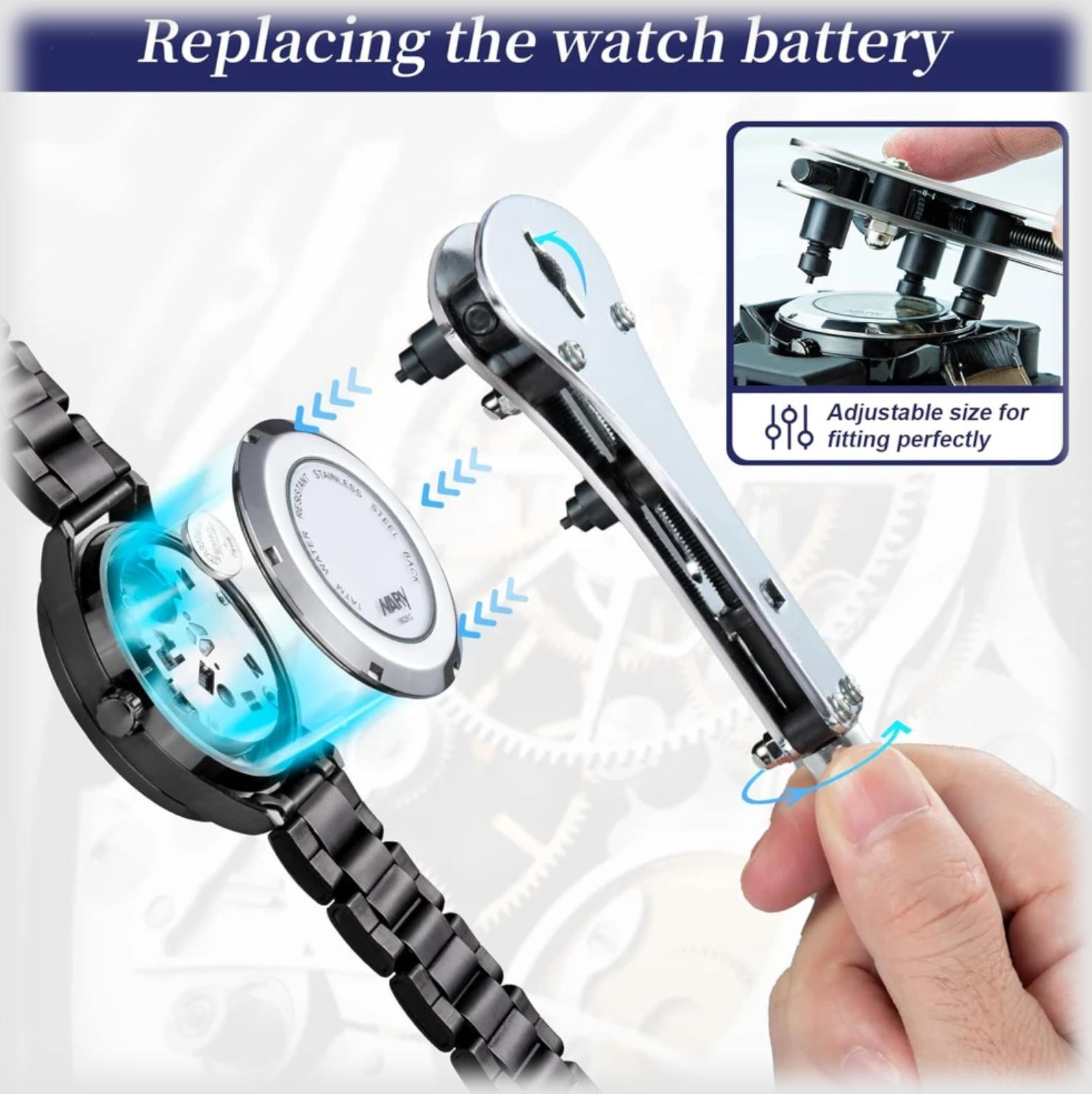 Eventronic Watch Repair Kit Professional Watch Battery Replacement Tool Kit NEW