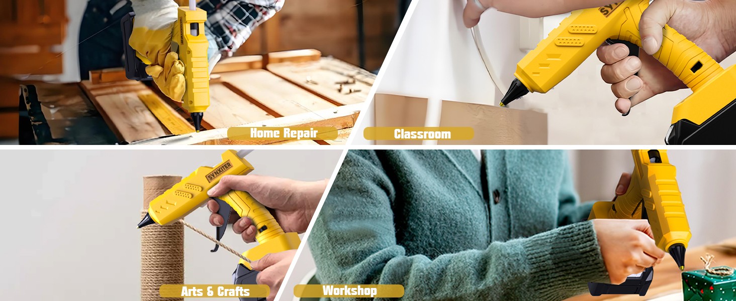 Hot Melt Glue Gun Cordless For Dewalt 20V Max Li-Ion Battery w/10X Sticks DCB200