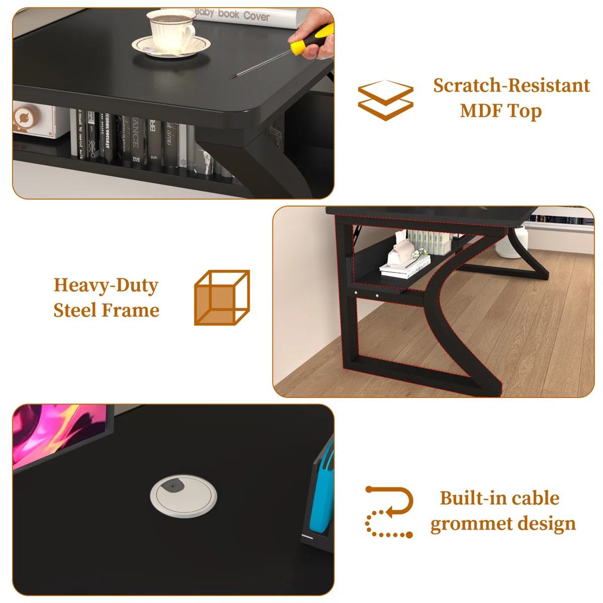 Writing Table Modern Study Work Computer Desk For Home And Office