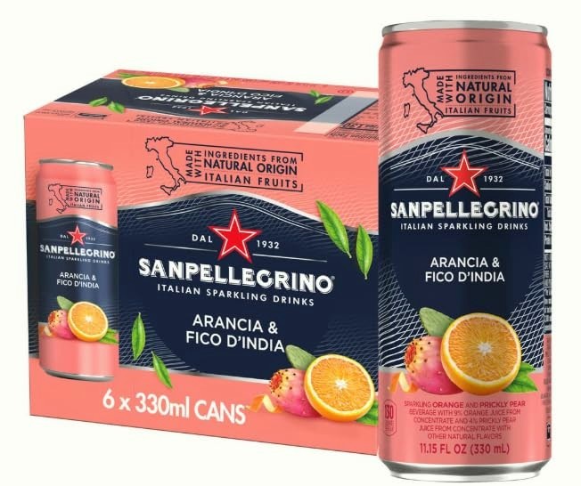 San Pellegrino Sparkling Fruit Drink 24 pack Variety 11.15oz Cans 4 Flavors