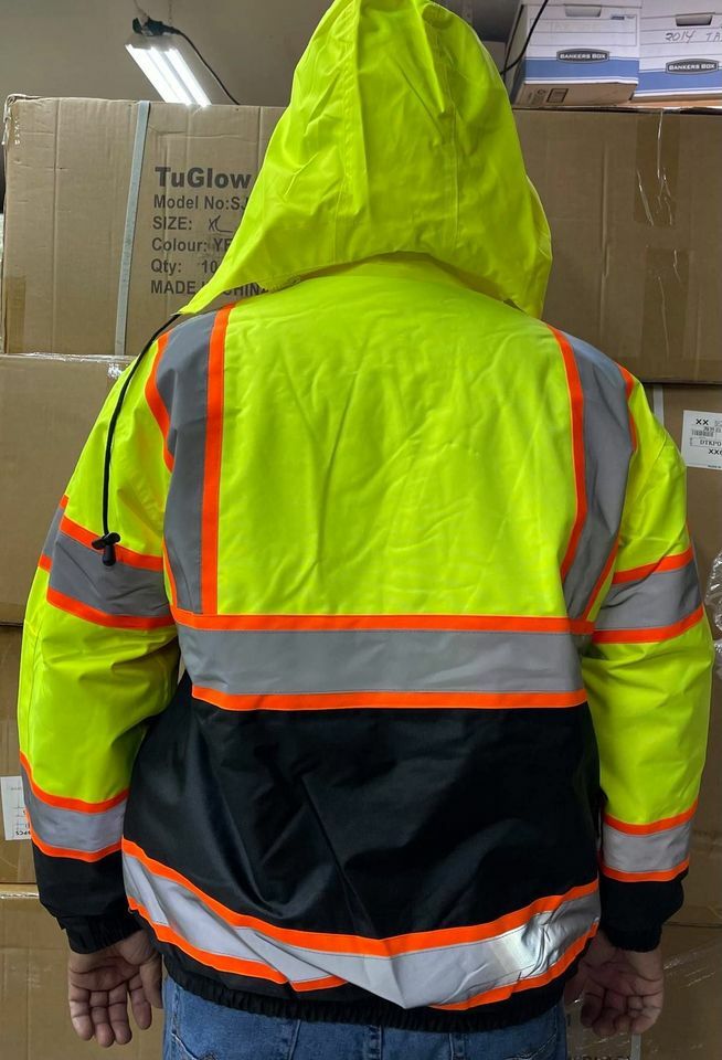 Yellow Two Tone Deluxe High Visibility Waterproof Bomber Jacket