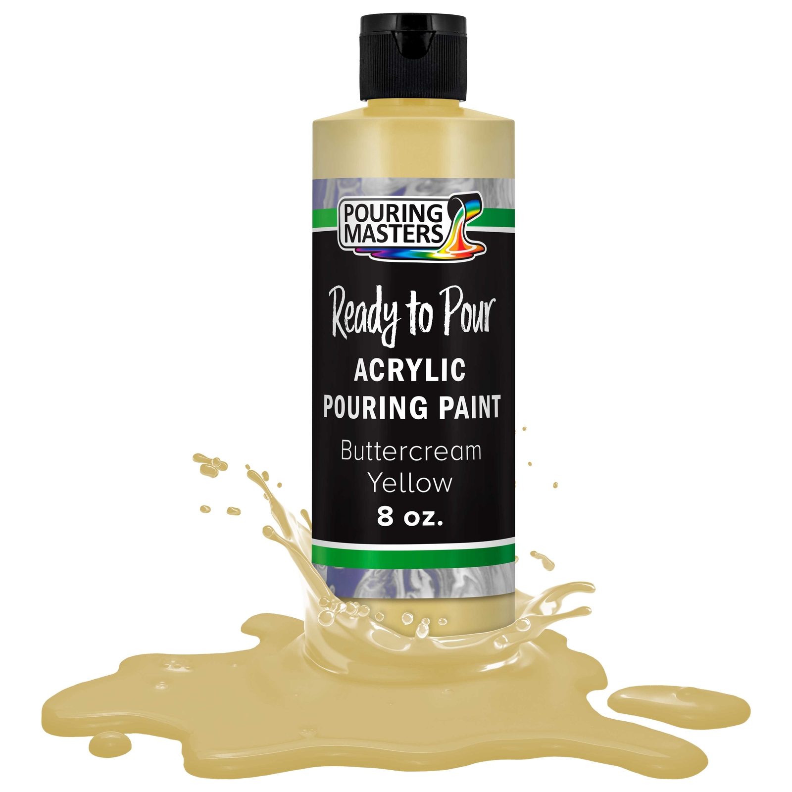 Pouring Masters Buttercream Yellow 8ozBottle Water-Based Acrylic Pouring Paint