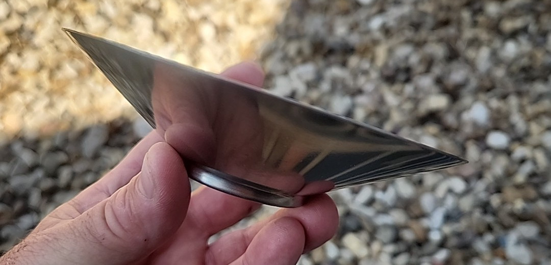 Empress Maria Italian Stainless and Bronze Coin Bowl by Arthur Salm 1960's