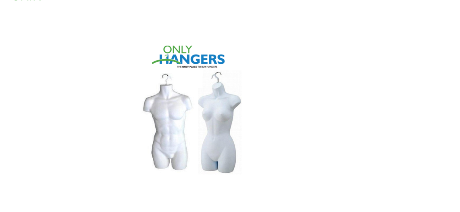 Male + Female Hanging Torso Form (White)