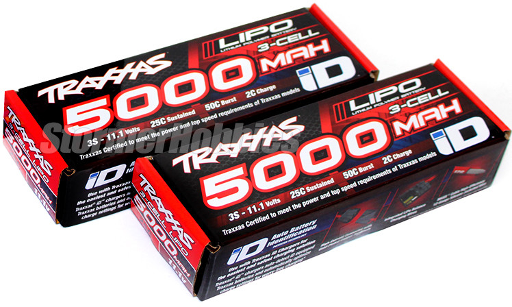 2 NEWEST VERSION Traxxas 5000mAh LiPo 11.1V 3-cell 25C Batteries TRA2872X