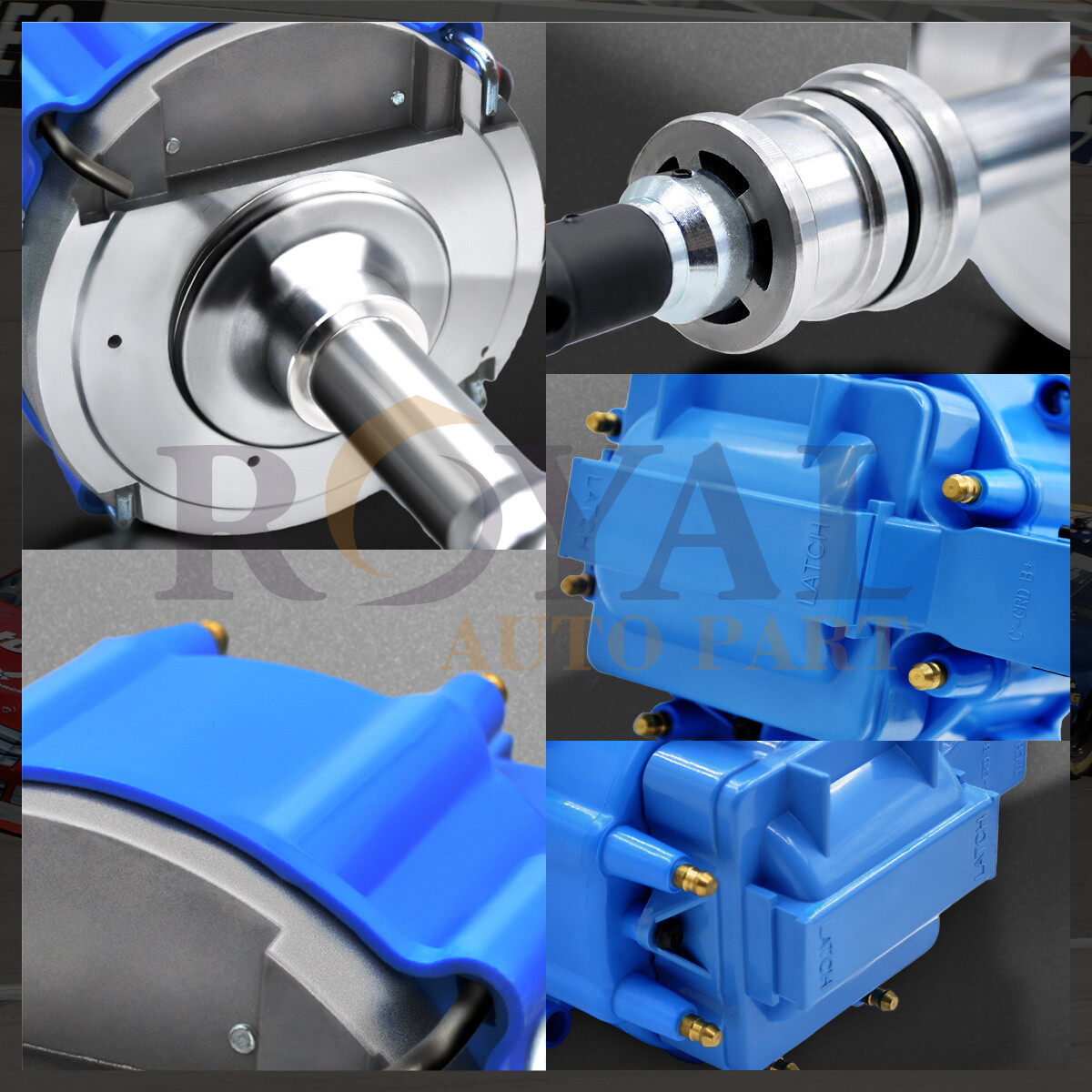 HEI Distributor For Ford Windsor SBF 351W Drop In One Wire w/ 65kv Coil Blue