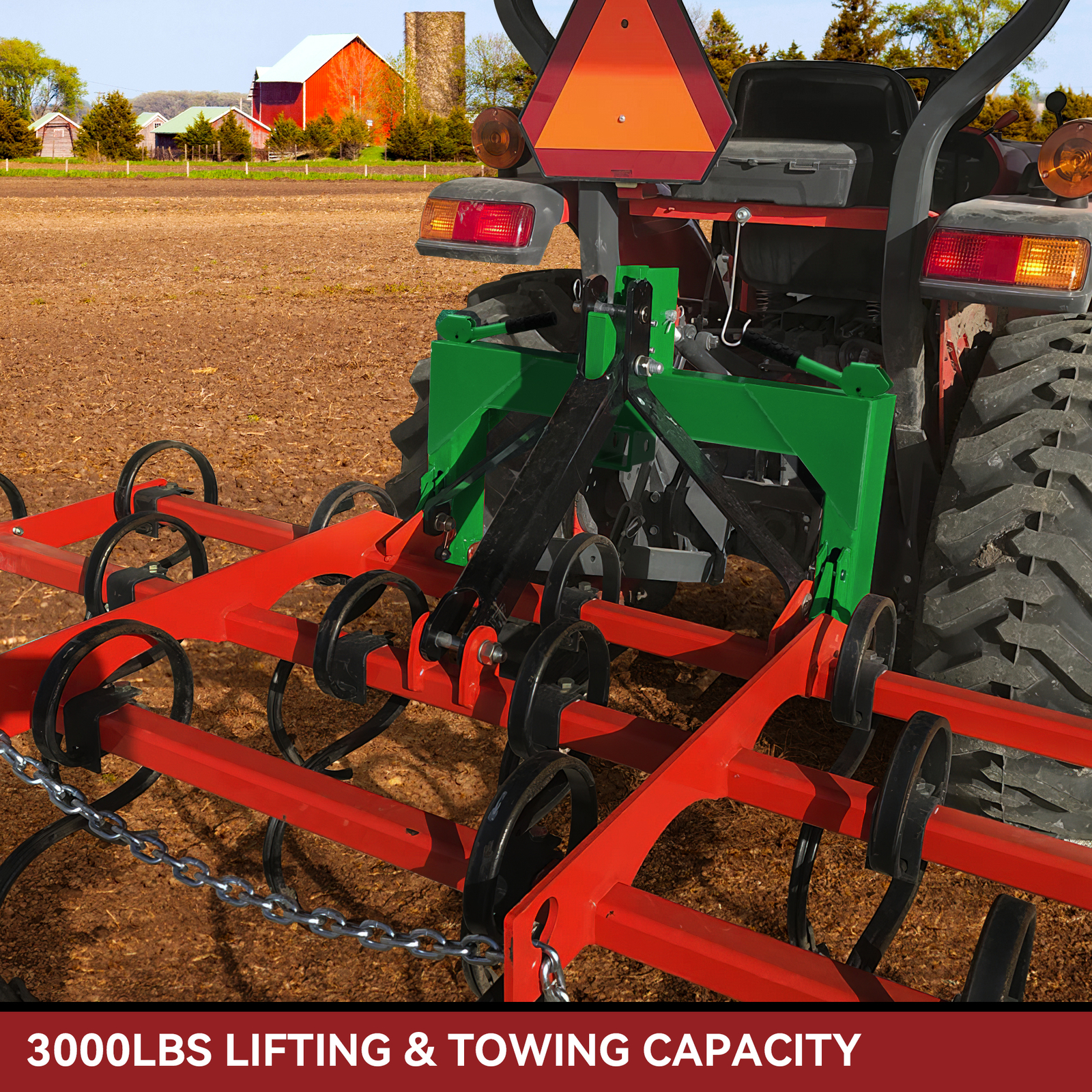 3 Pt Quick Hitch Adapter For Category 1 & 2 W/ Adjustable Bolt Tractor Green US