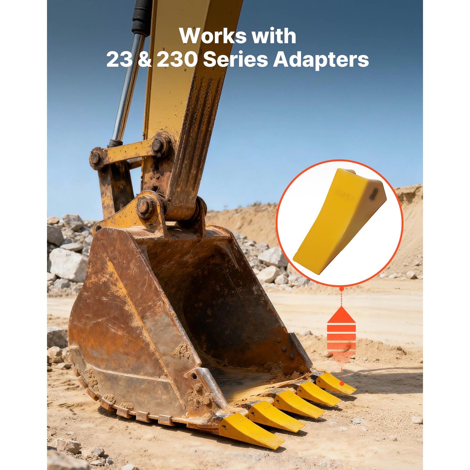 Uimoso 10 Pack 230SP Bucket Teeth with Pins 23 230 Series Excavator Bucket Teeth