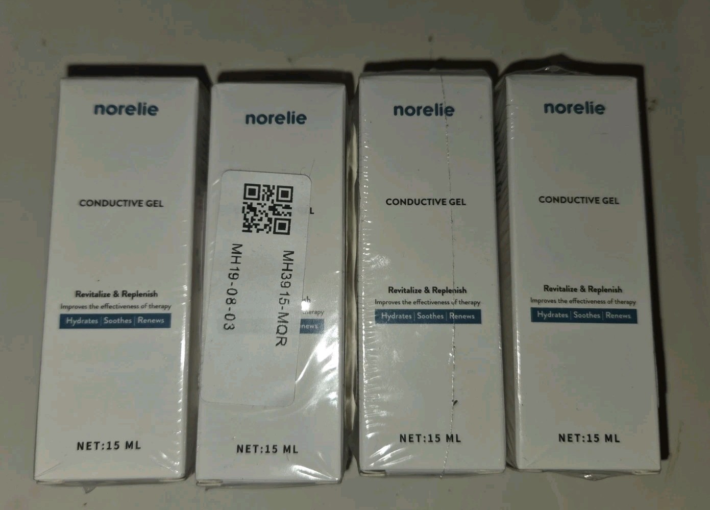 Lpt Of 4 norelie NIB Microcurrent Conductive Gel Hypoallergenic 15ml Exp 2027