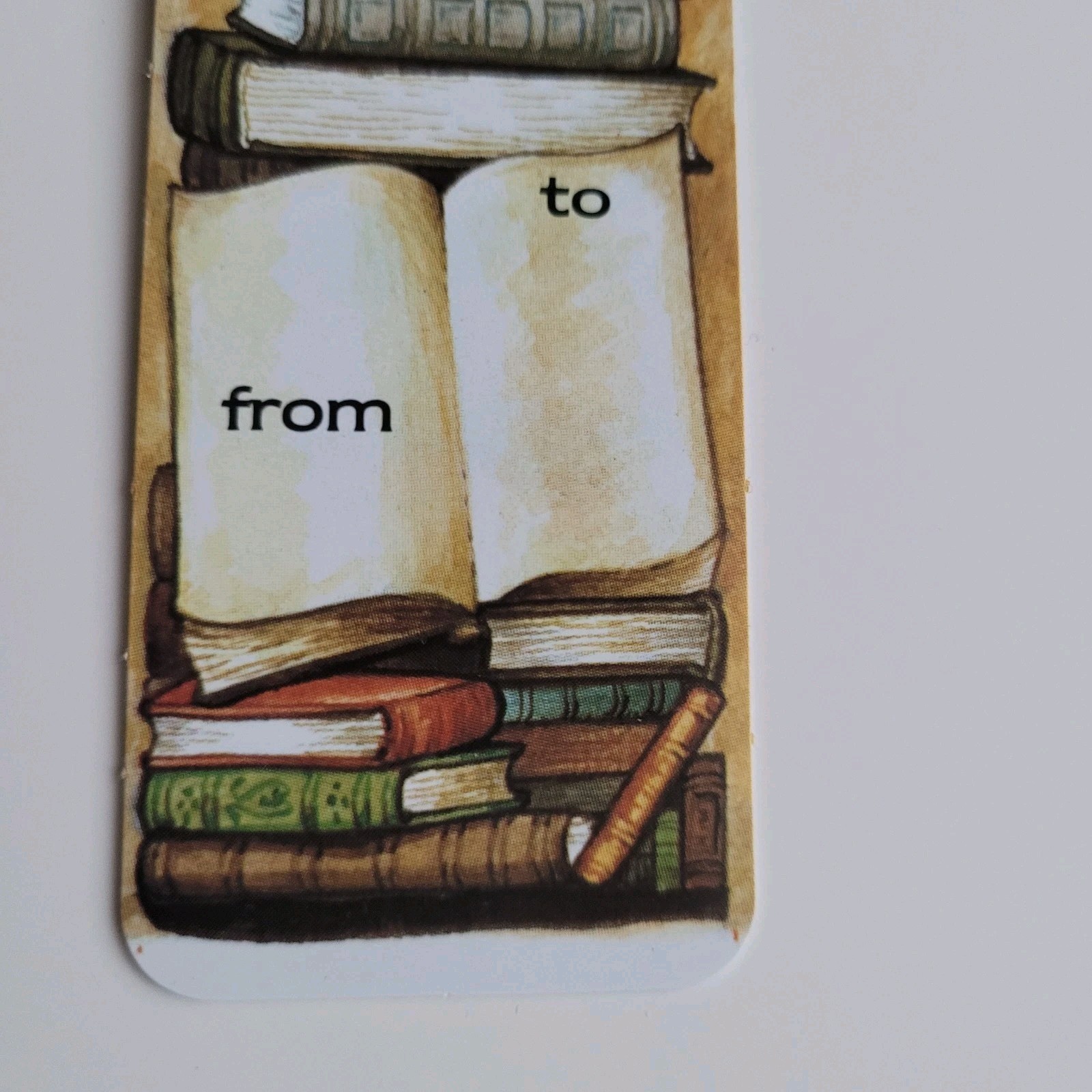 Vintage 70s Black Cat Book Stack Tab-Marks Kitty Bookmark 1978 80s Britain SU-10