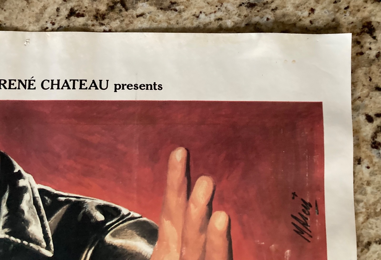 1986 ELVIS PRESLEY KING CREOLE LITHO POSTER 28'' X 20''