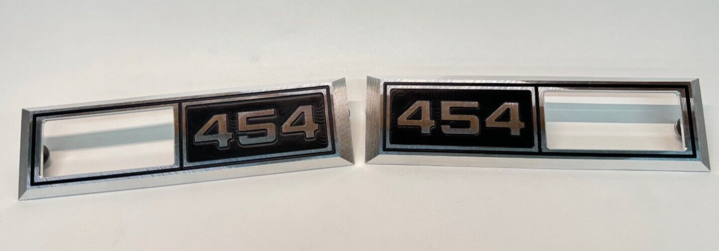 1968 Chevelle Impala Nova '454' Emblem Marker Light Bezel Front Fender Billet
