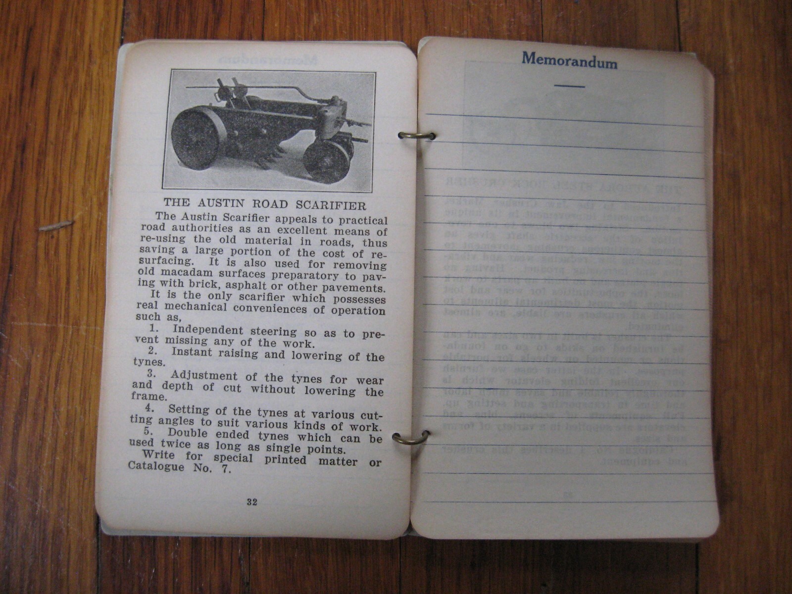 1915 1916 Austin Western Road Grader Pocket Ledger Road Roller Crusher Scarifier