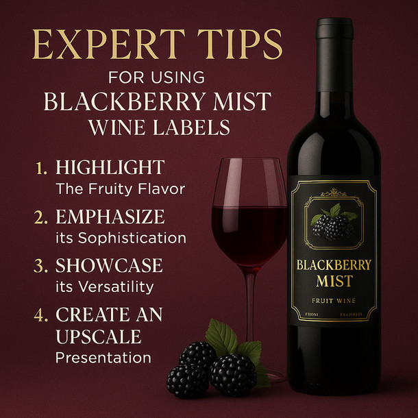 Island Mist Blackberry Mist Wine Labels 30 ct