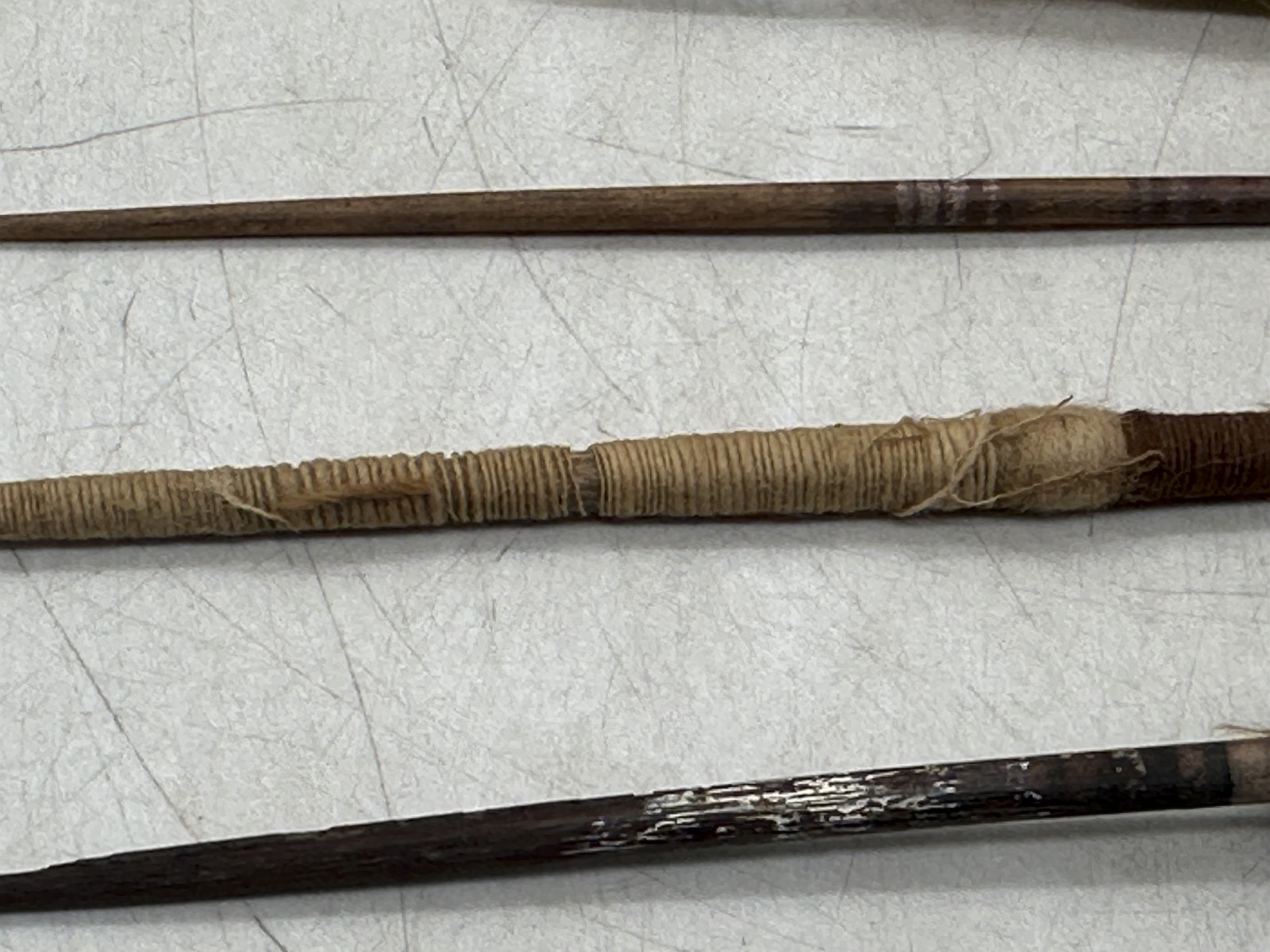 Pre-Columbian Spindle Lot ~ 1 Bead, Several with Thread