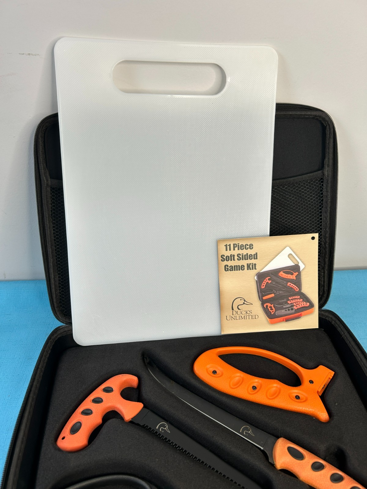 Ducks Unlimited 11 piece Field Dressing Game Kit Knife Steel Soft Sided Case