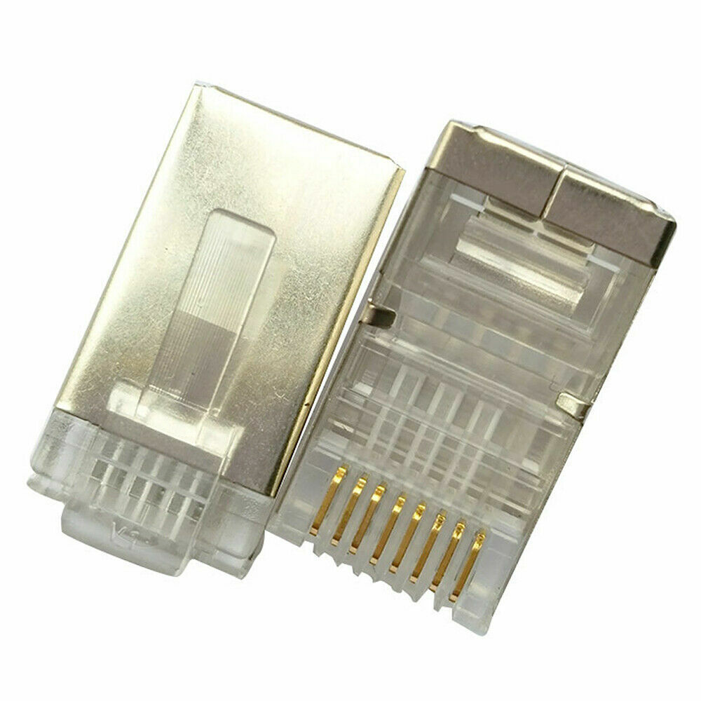 RJ45 Network Cable Modular Plug CAT5e CAT6 FTP Connector End Pass Through EZ Lot