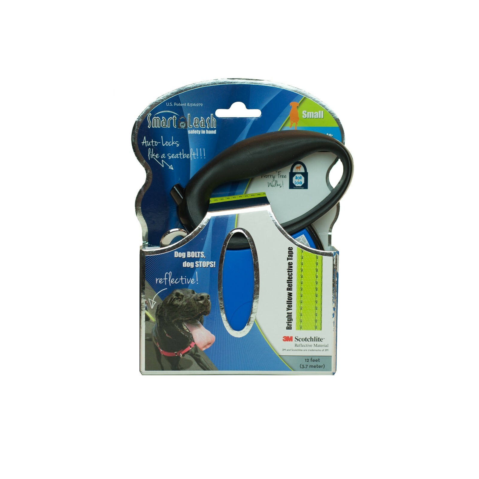 SmartLeash® -The Only Automatically Braking Retractable Leash- New-Free Shipping
