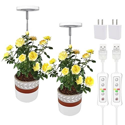 Plant Grow Light, LED Growing Light Full Spectrum 3.54 inch 2 Pack Warm White