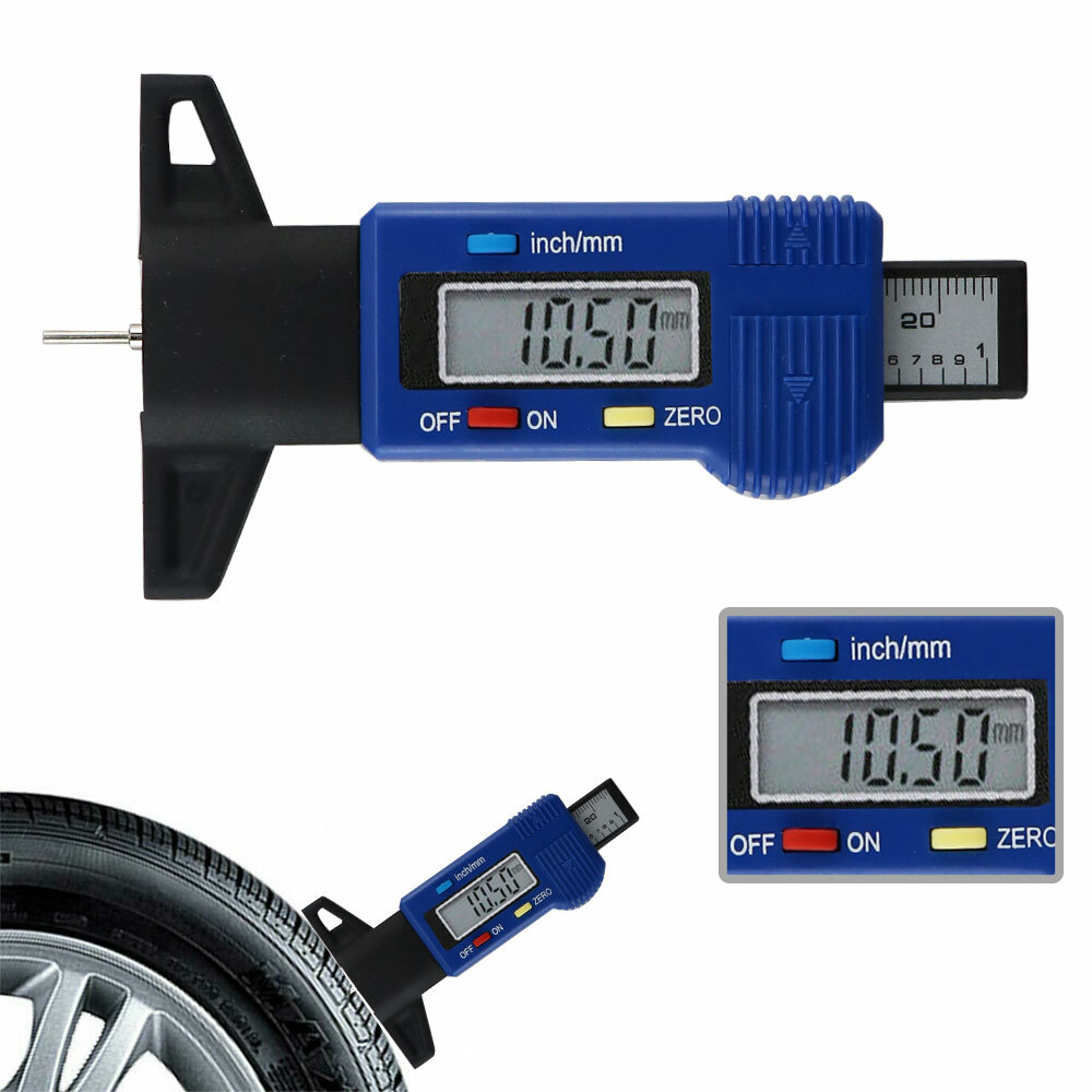 Digital depth gauge caliper tread depth gauge LCD Tyre tread gauge