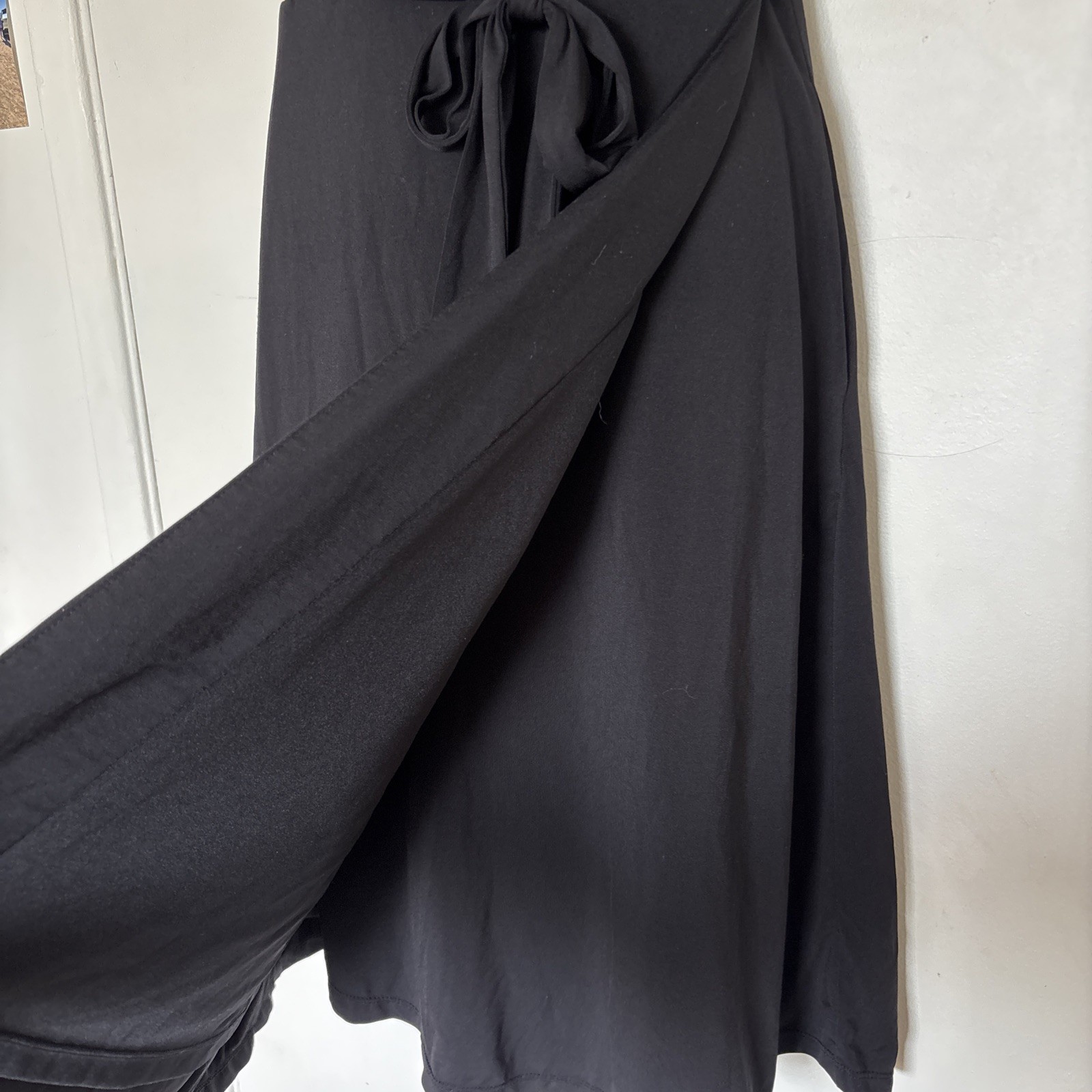 Edwards Point Grey Ladies Wrap Dress Sm Black Hospitality Uniform Recycled Poly