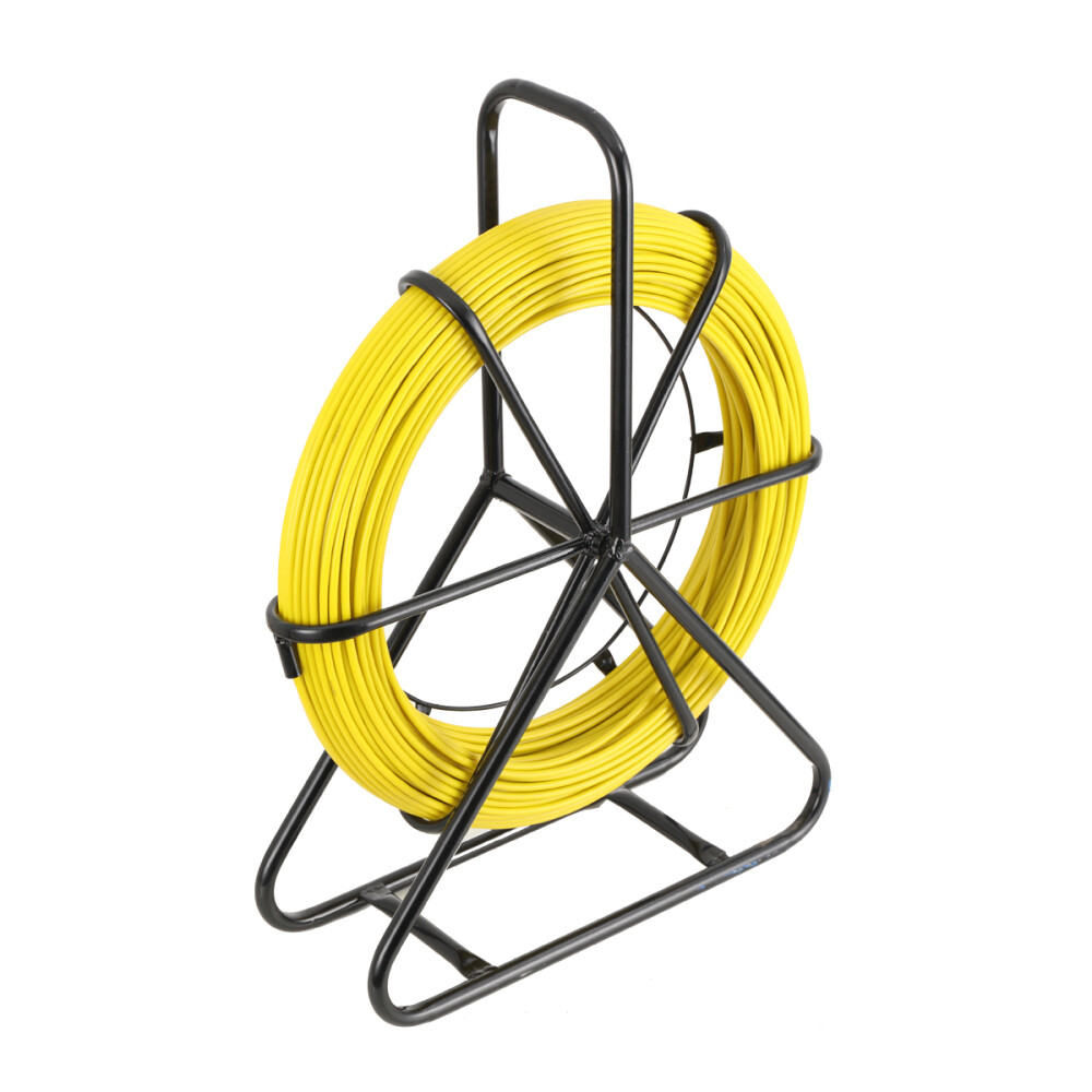 6mm 328ft Fish Tape Puller FiberglassReel Wire Cable Running Duct Rodder