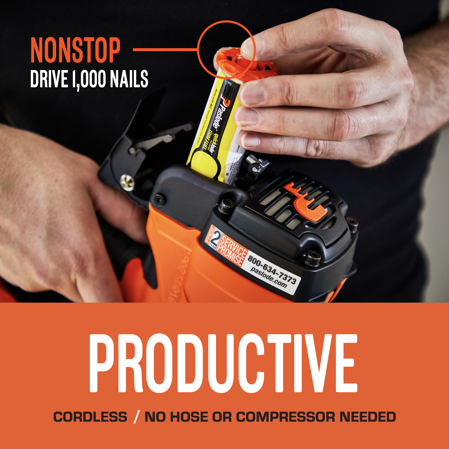 Paslode Universal Short Yellow Trim Fuel, 816007, Paslode Finish and Brad Nailer