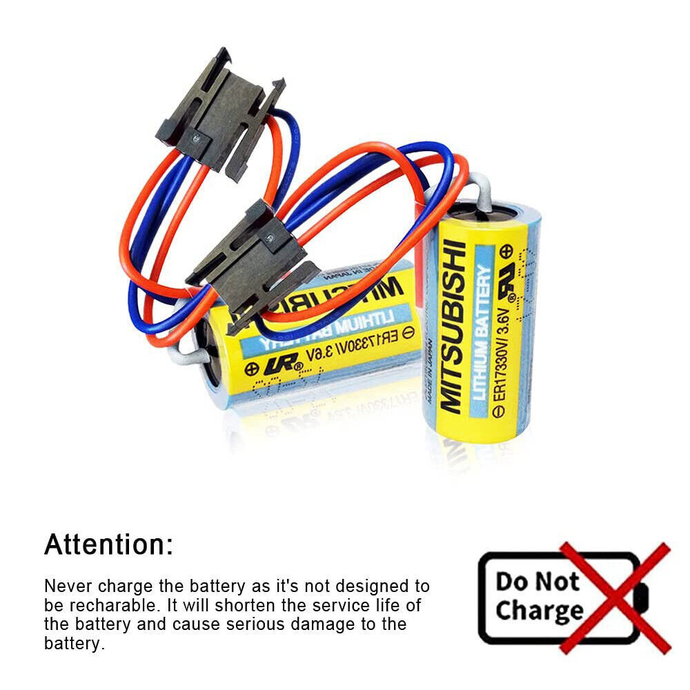 US Lot MR-BAT ER17330V/3.6V Mitsubishi A6BAT PLC Battery for FANUC CNC System