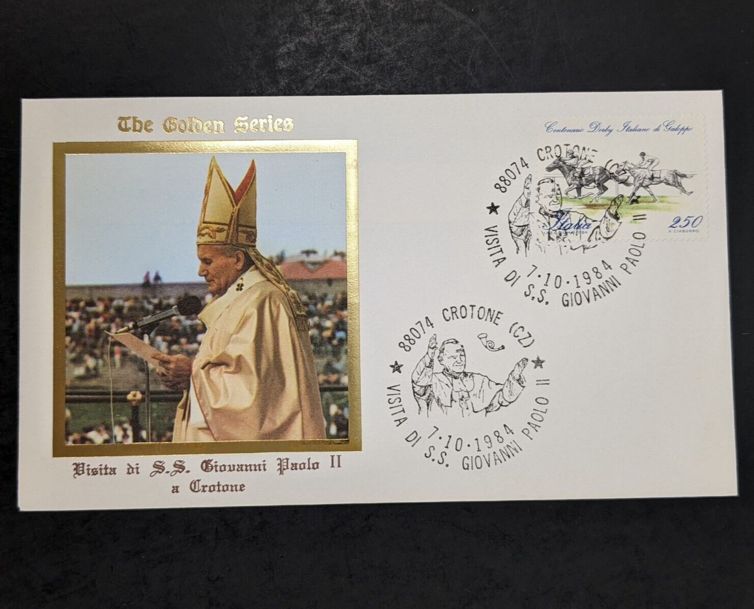 Pope John Paul II, Golden Series Trip to Calabria & Lombardia Covers, Postcards