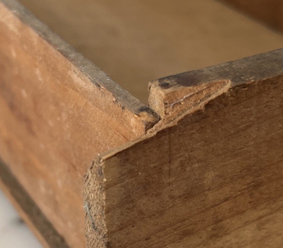Antique Doll Size Wood Dresser With Brass Handles And Mirror Salesman Sample?
