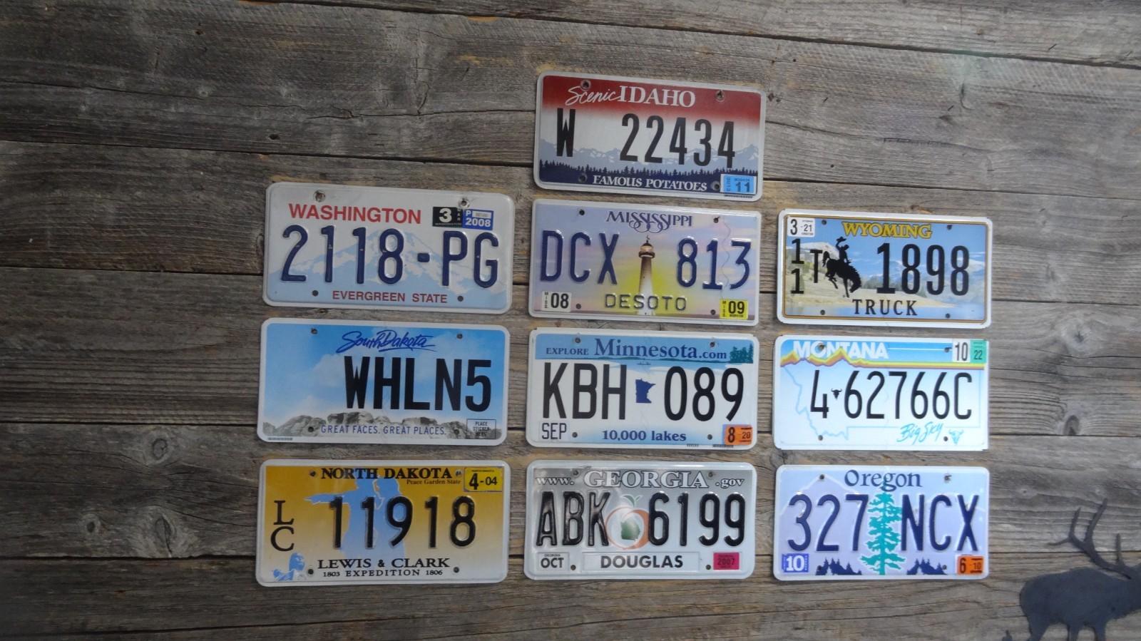 10 License Plates from different states Mixed lot of license plates bulk sale!!!