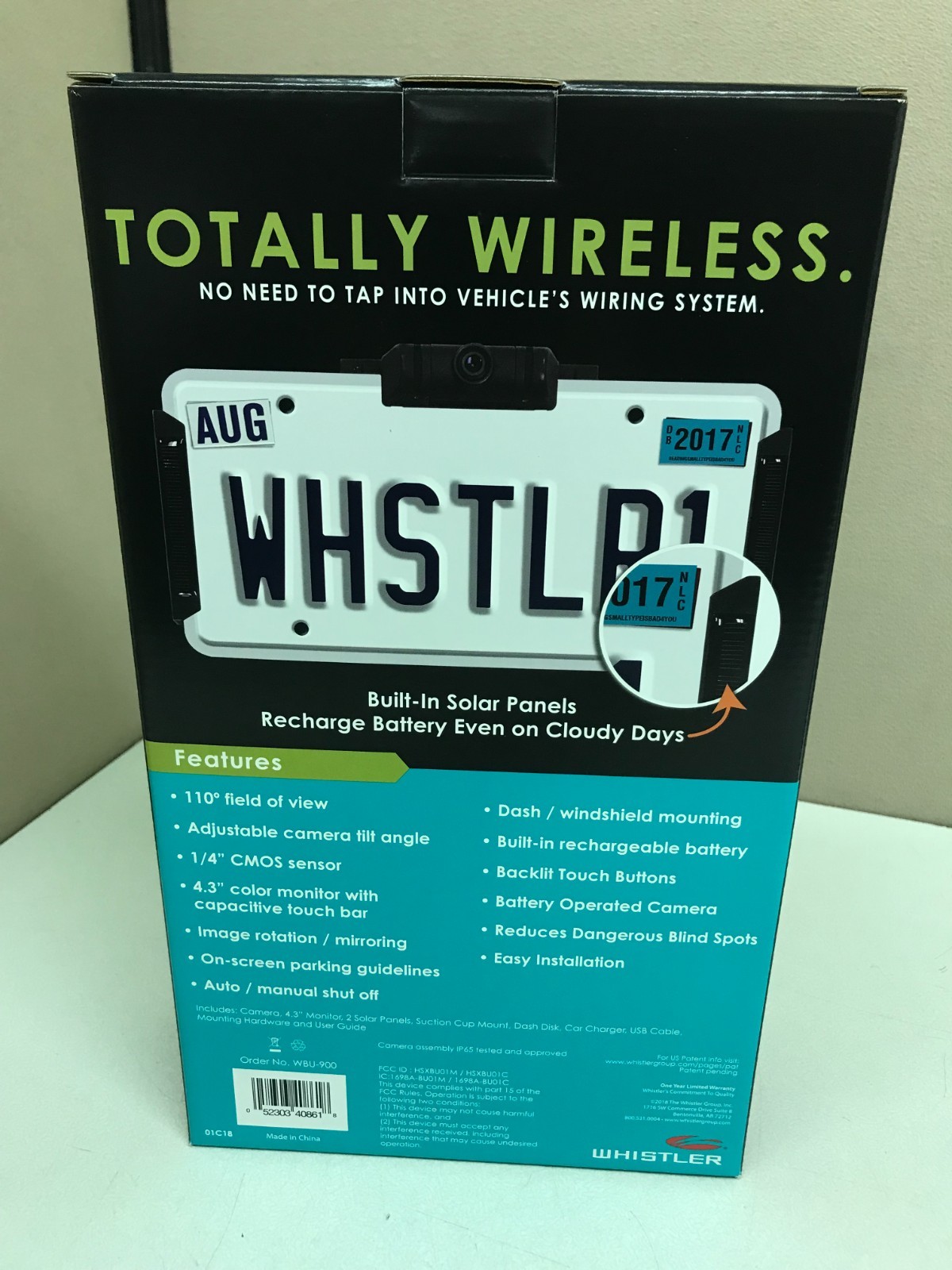NEW Whistler WBU-900 Digital Wireless Backup Camera with Monitor
