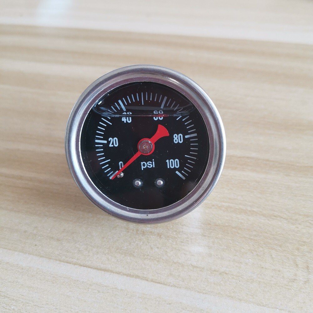 Universal Fuel Pressure Gauge Liquid 0-100psi Oil Pressure Gauge 1/8" NPT