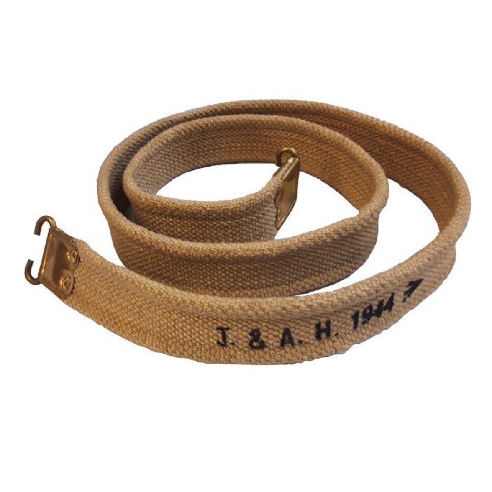 Enfield Military Rifle Sling - New Reproduction Tan Khaki Web - WWII WWI - 1944