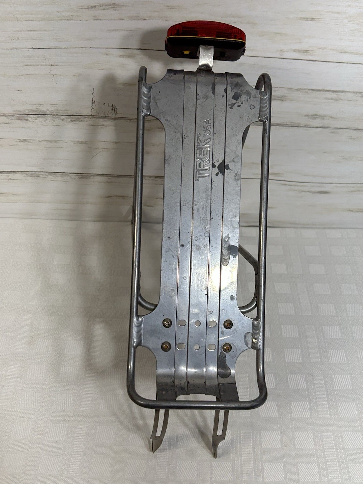 Vtg. TREK USA Aluminum Rear Mountain Road Hybrid Bike Rack Cargo Carrier Silver