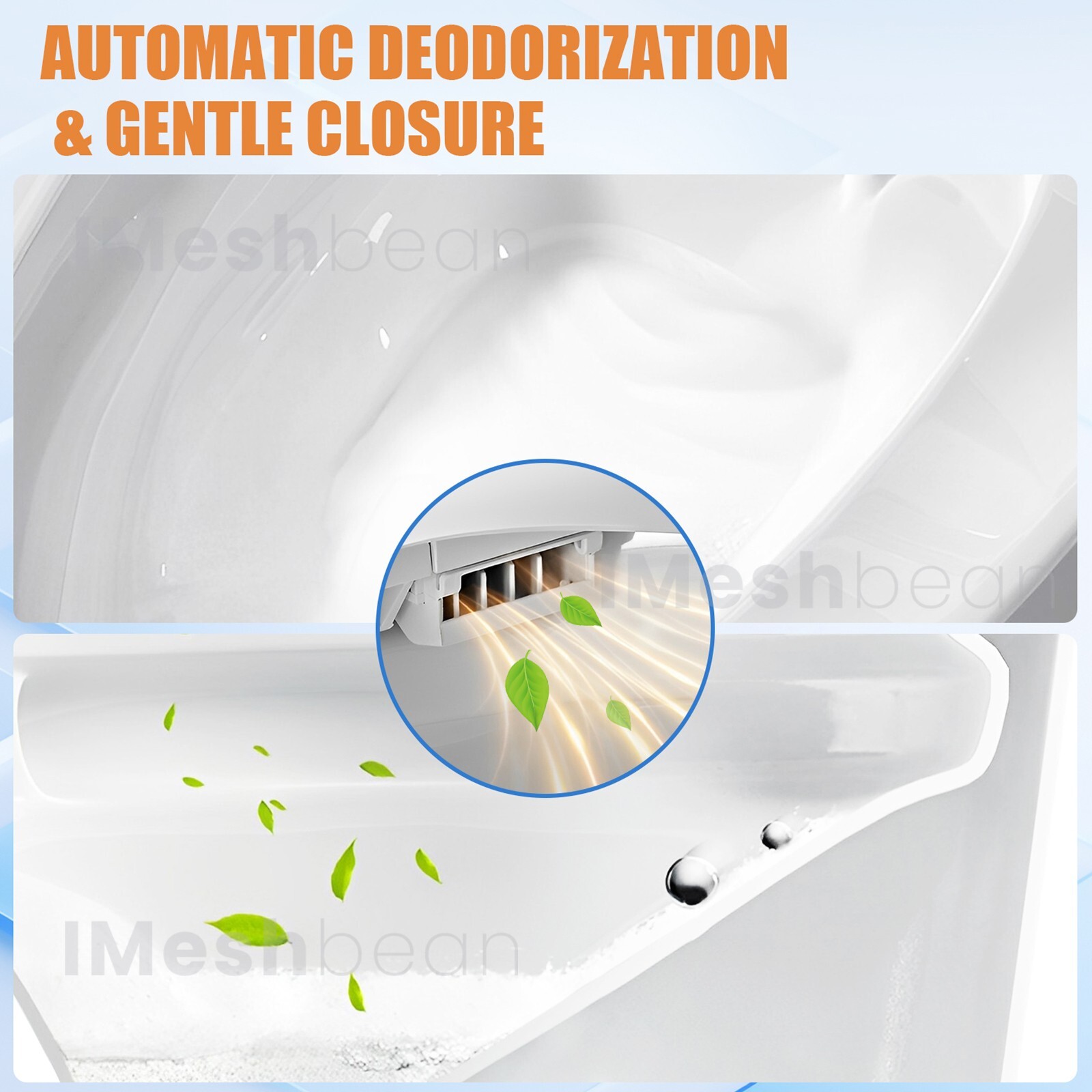 Smart Electric Bidet Toilet Heated Seat Elongated LCD Auto Flush Dry Night Light