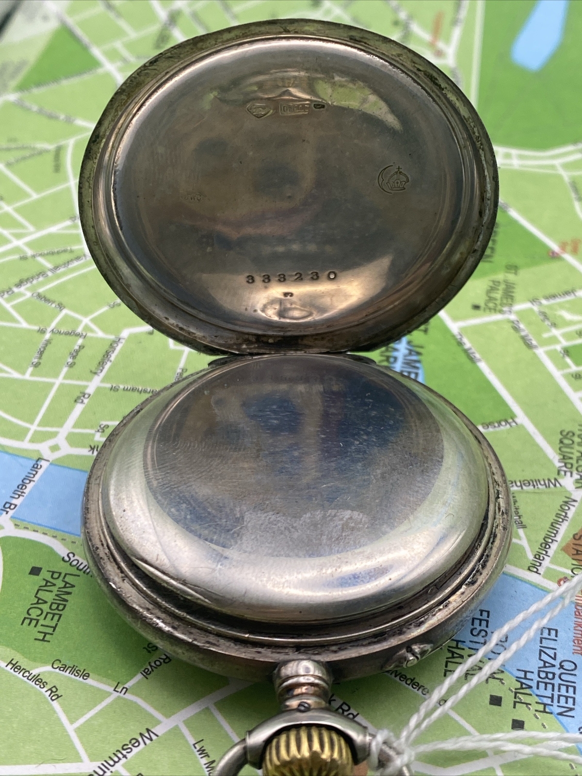 Silver IWC pocket Watch, Montre