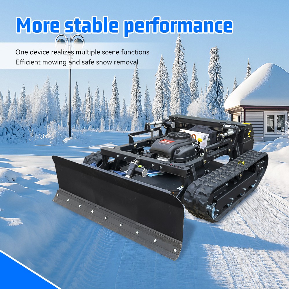 22hp robotic lawnmower on sale! Robotic snowplow on sale! Detachable push blade