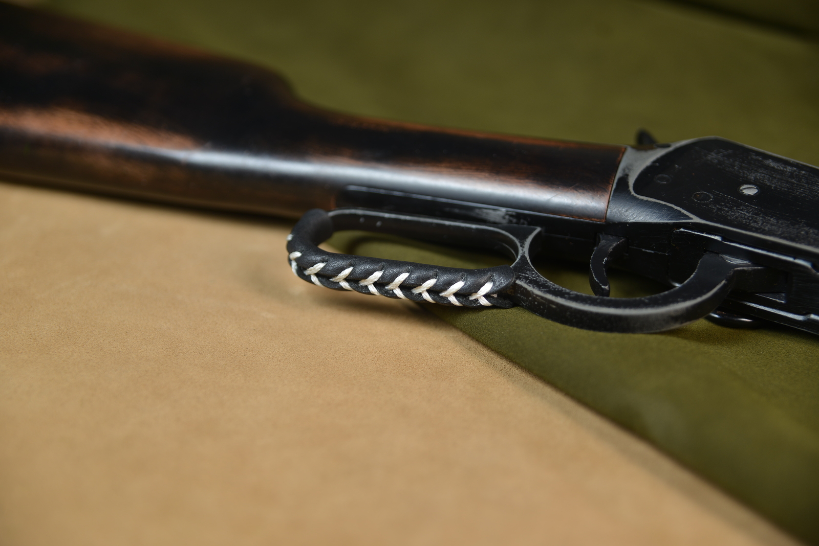 Handmade Leather Gun Lever Wrap Protector for Lever Action Shotgun and Rifle