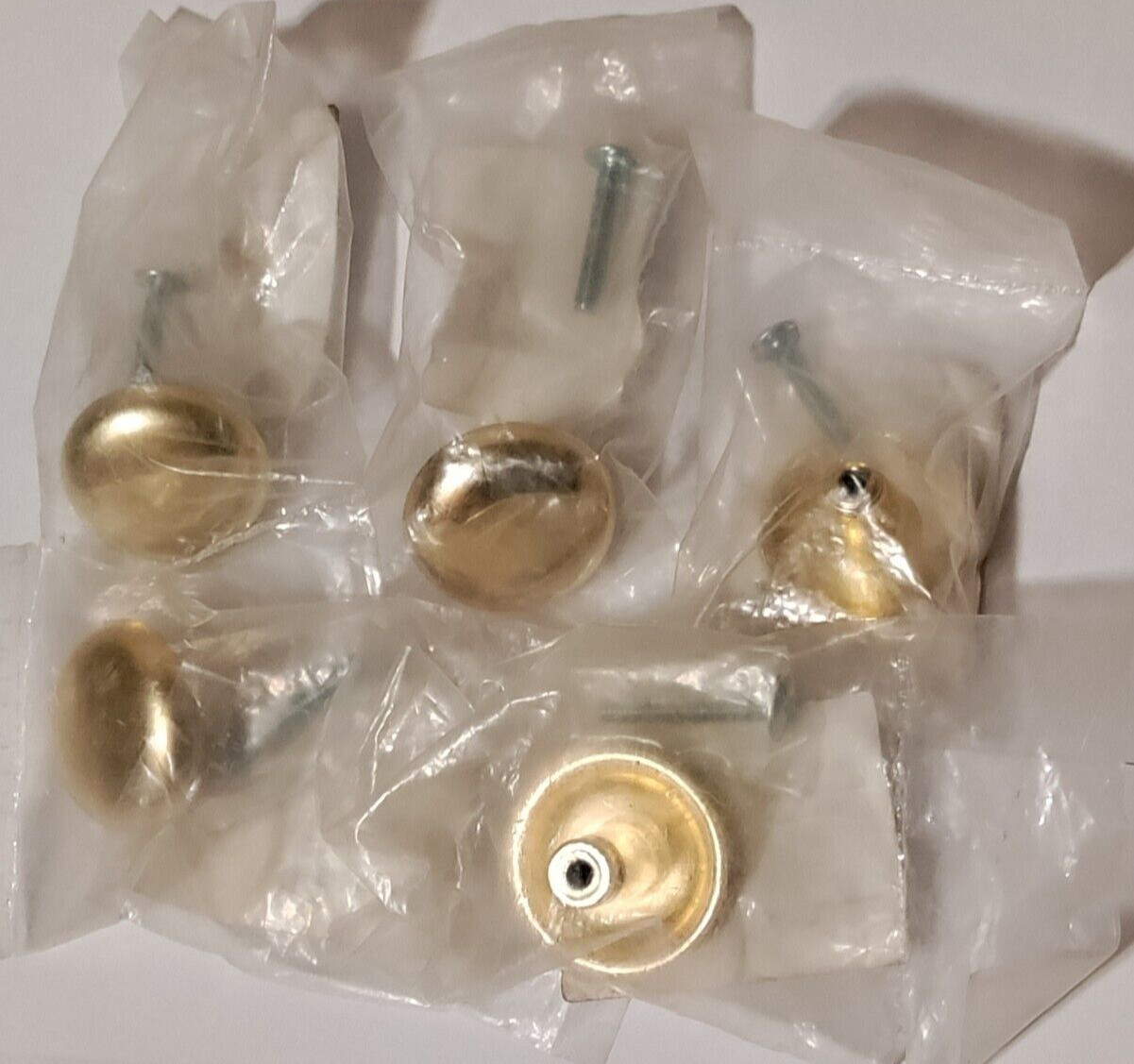 Vintage Allison Round Brass Cabinet Pulls Drawer Knobs # 831PB Lot Of 5 NOS