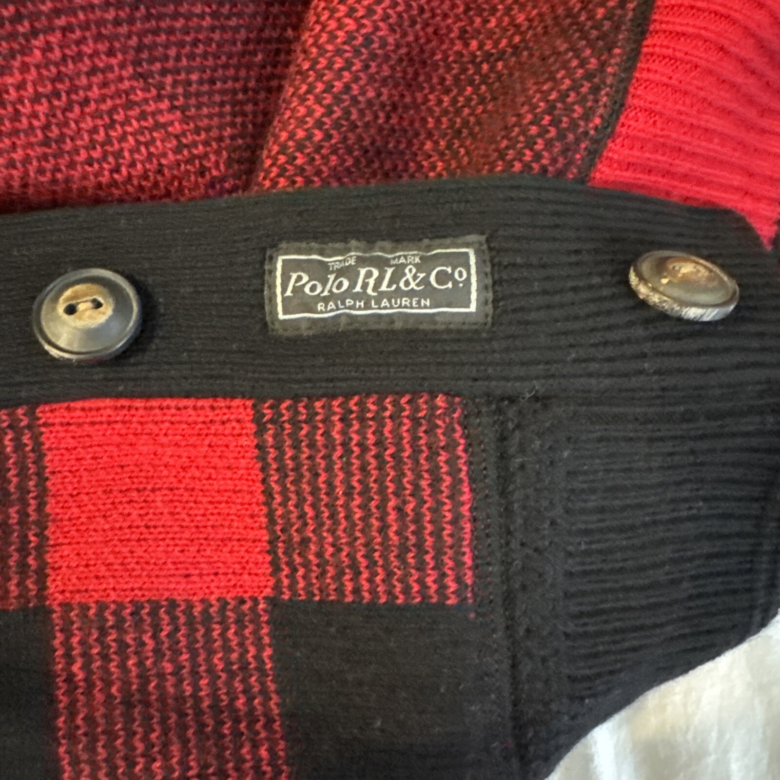 Polo Ralph Lauren Wool Buffalo Plaid Shawl Cardigan Sweater Men’s Large NWT $298