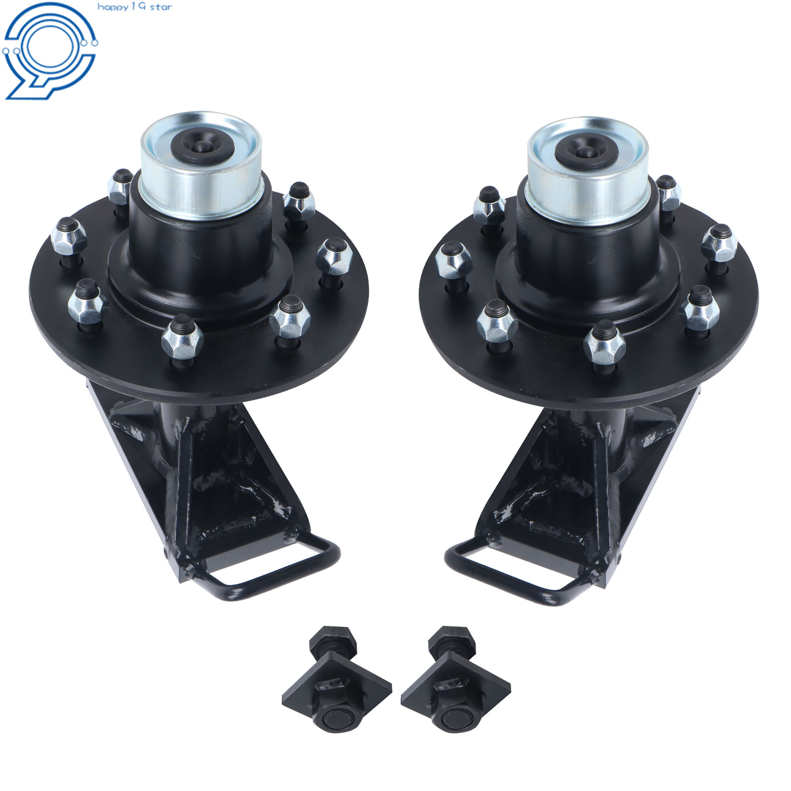 Shipping Container Wheels 8x6.5 Lug Bolt-On Spindle Kit with Handle