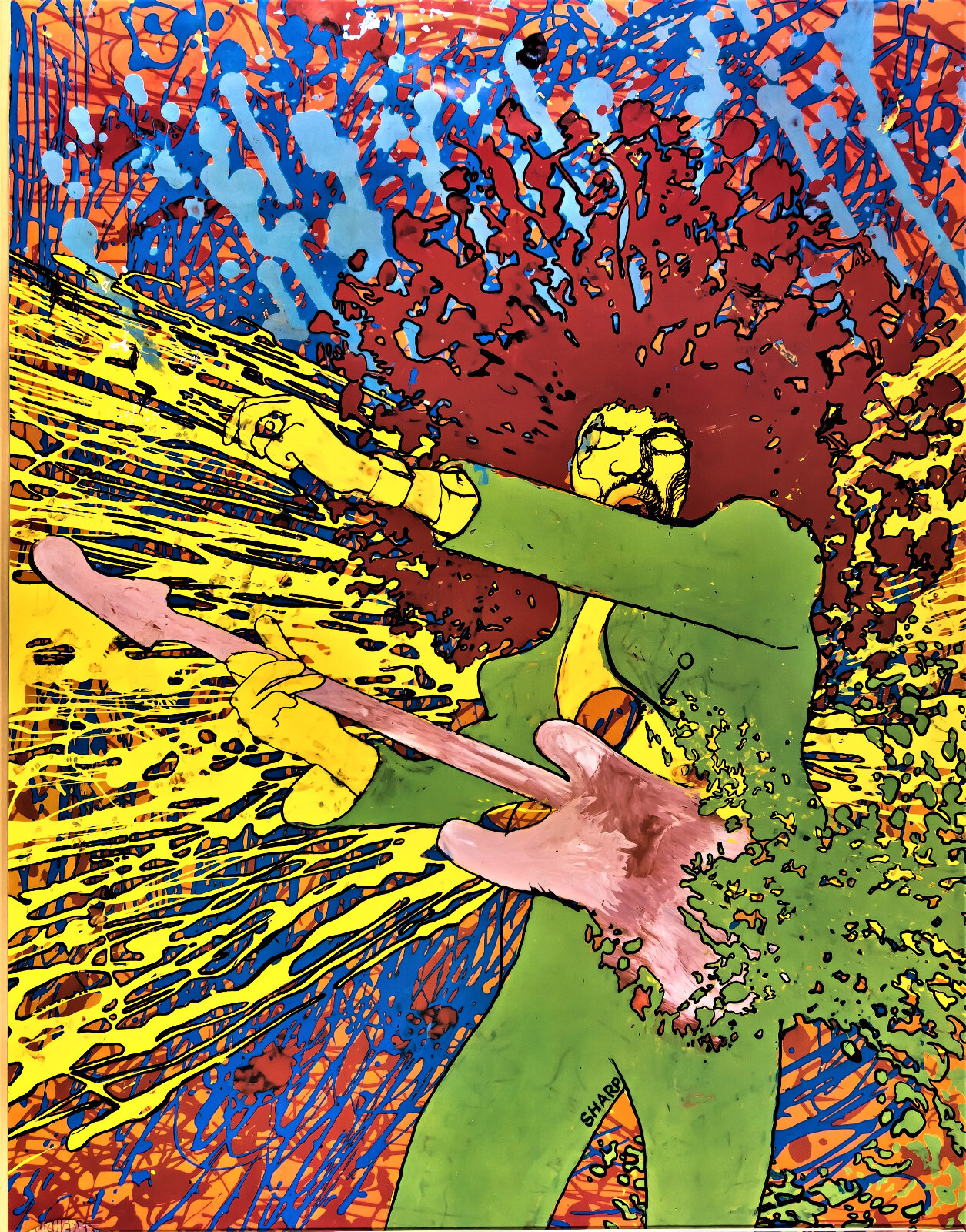 JIMI HENDRIX EXPERIENCE POSTER SHOW 12"x18"